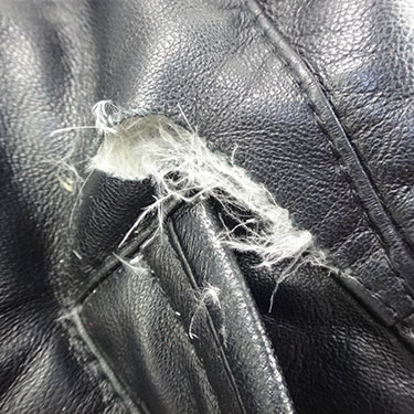 皮衣口袋撕裂修復