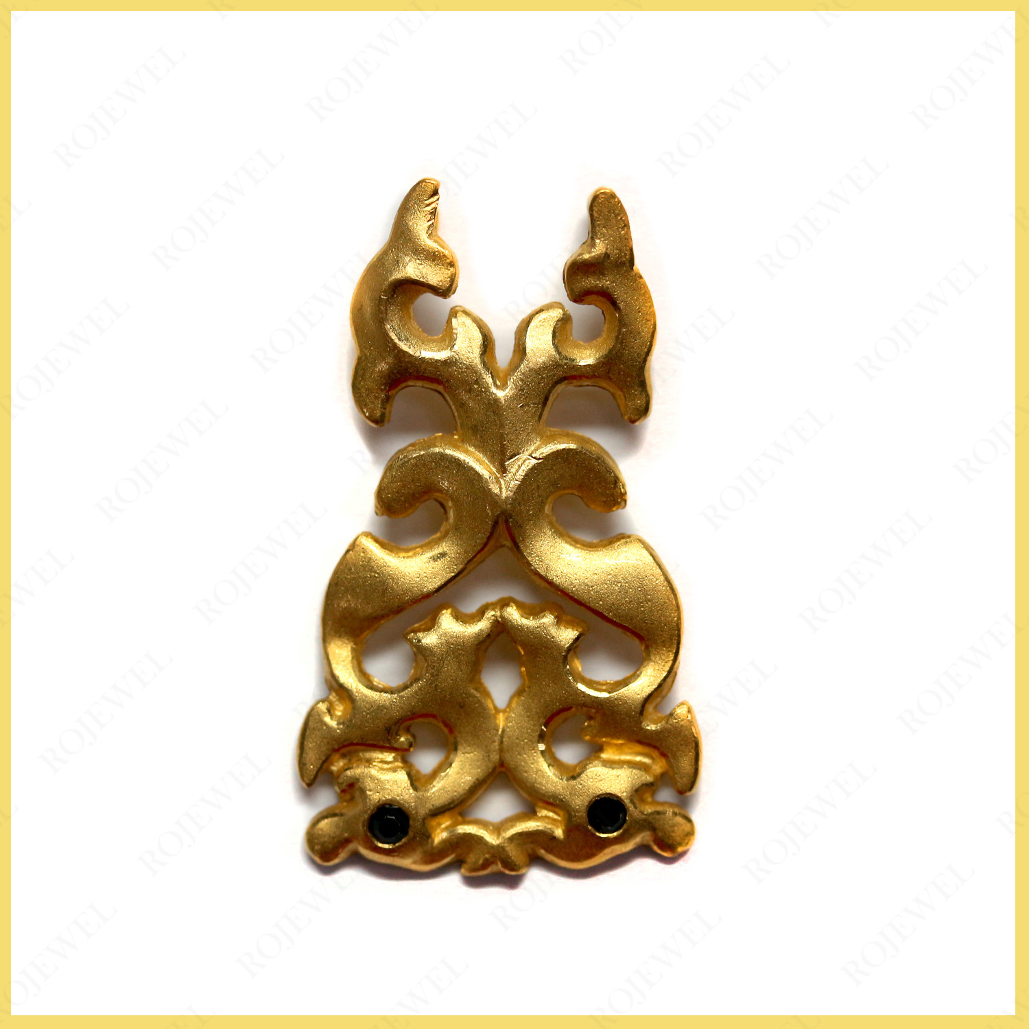 24K金吊墜補水晶修復前后對比
